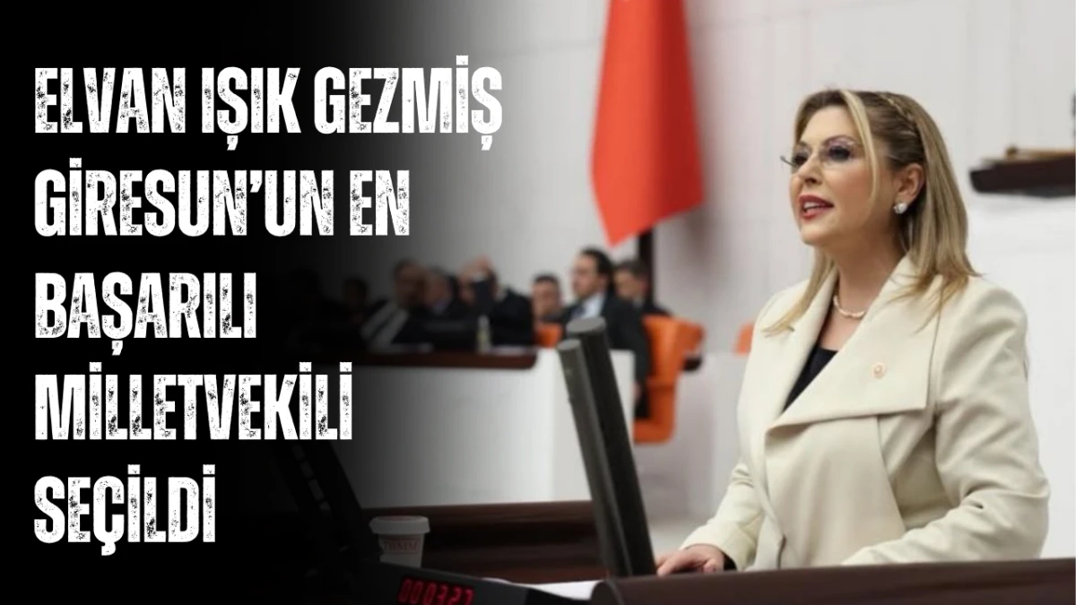 Elvan Işık Gezmiş Giresun’un En Başarılı Milletvekili Seçildi