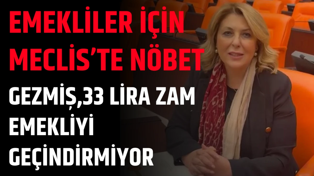 Emekliler İçin Meclis’te Nöbet; Gezmiş,33 Lira Zam Emekliyi Geçindirmiyor