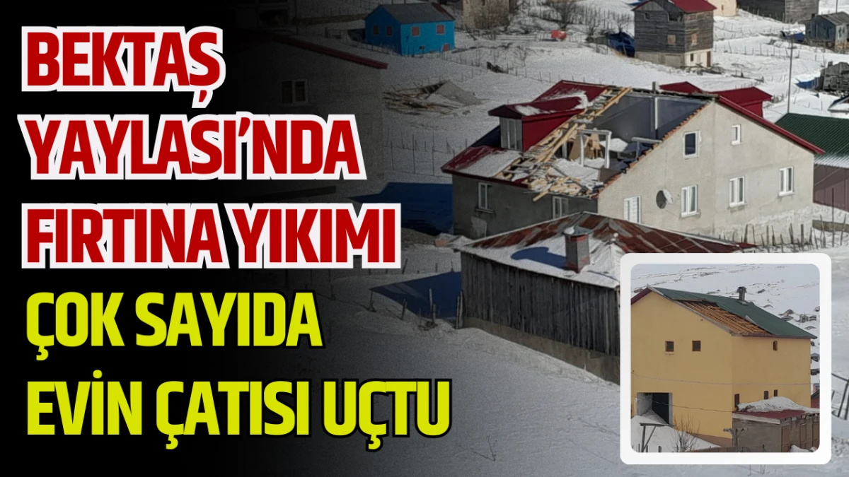 Bektaş Yaylası’nda Fırtına Yıkımı: Çok Sayıda Evin Çatısı Uçtu