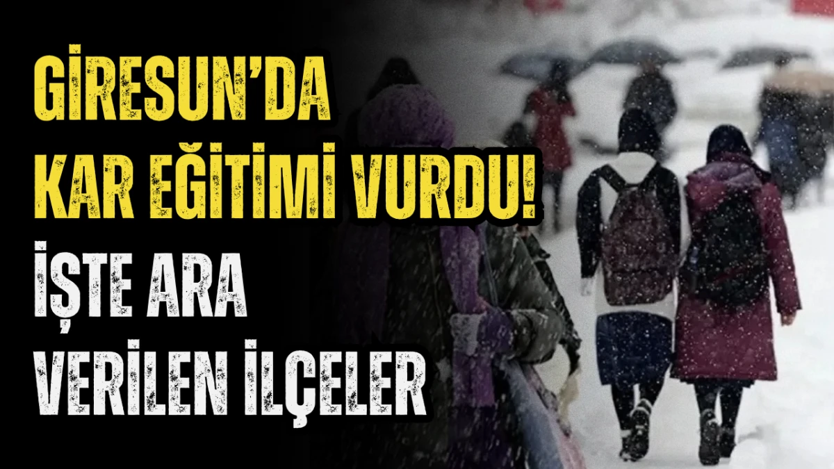 Giresun'da Kar Eğitimi Vurdu! İşte Eğitime Ara Verilen İlçeler