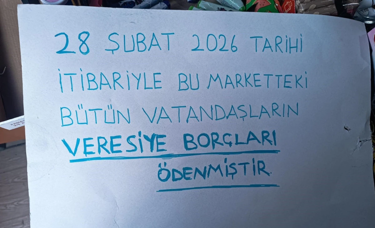 Soma’lı hayırseverler mahallenin tüm veresiye borcunu ödedi