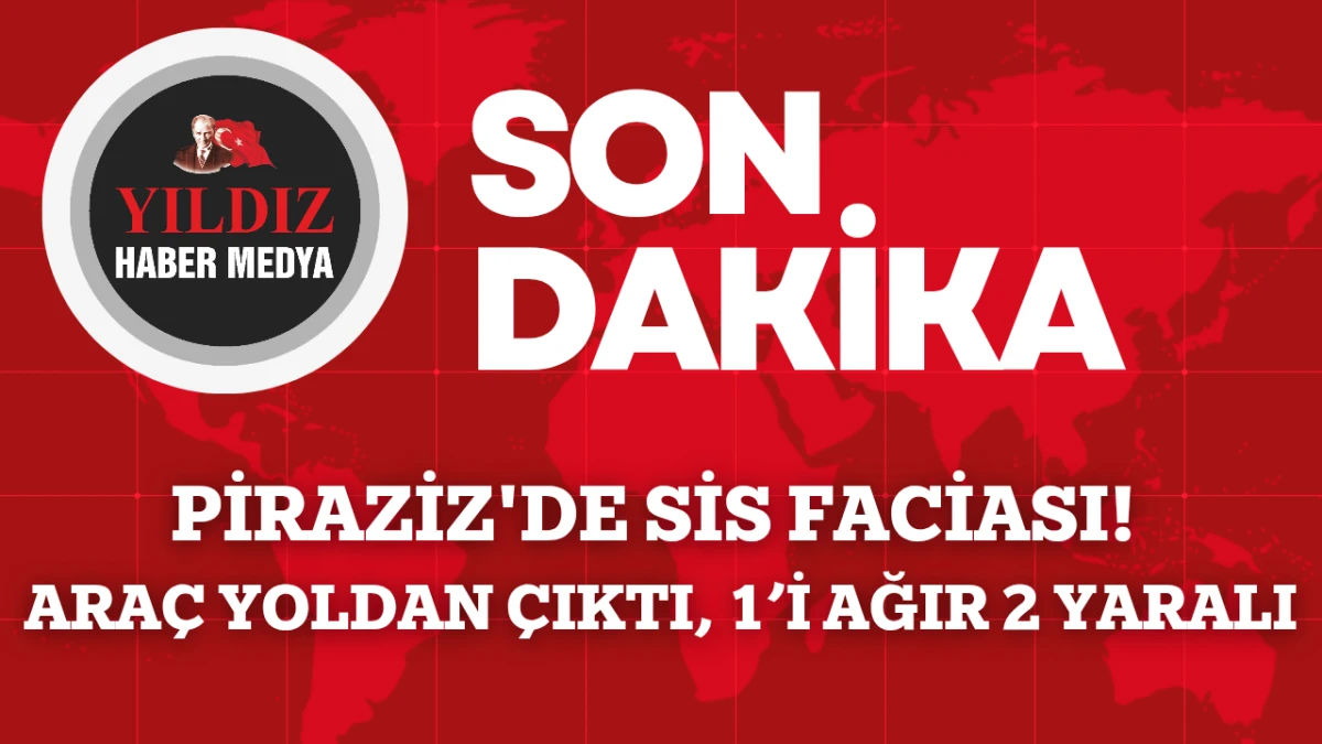 Piraziz'de sis faciası! Araç yoldan çıktı, 1’i ağır 2 yaralı