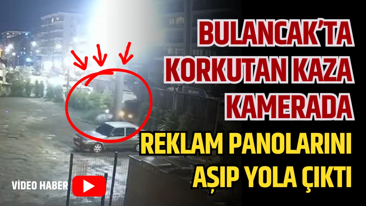 Bulancak’ta korkutan kaza güvenlik kamerasına yansıdı