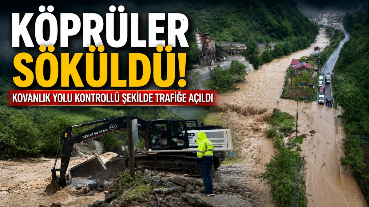 Kovanlık yolu kontrollü şekilde trafiğe açıldı