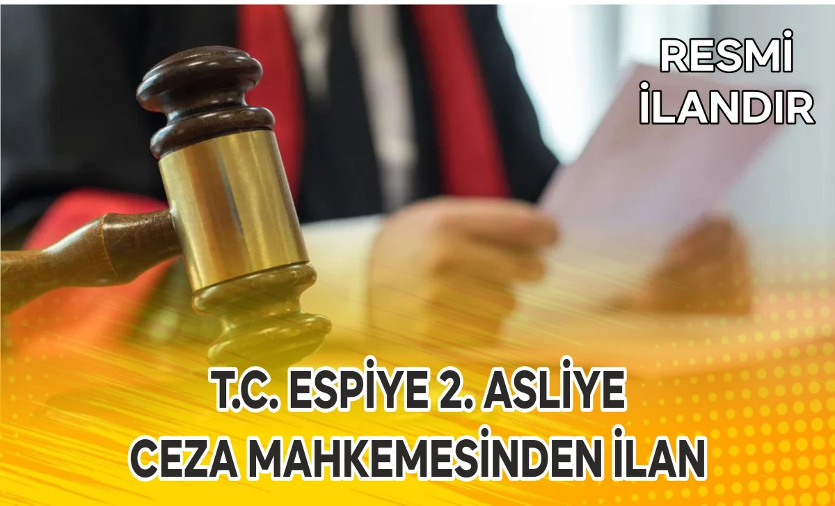 T.C. ESPİYE 2. ASLİYE CEZA MAHKEMESİNDEN İLAN