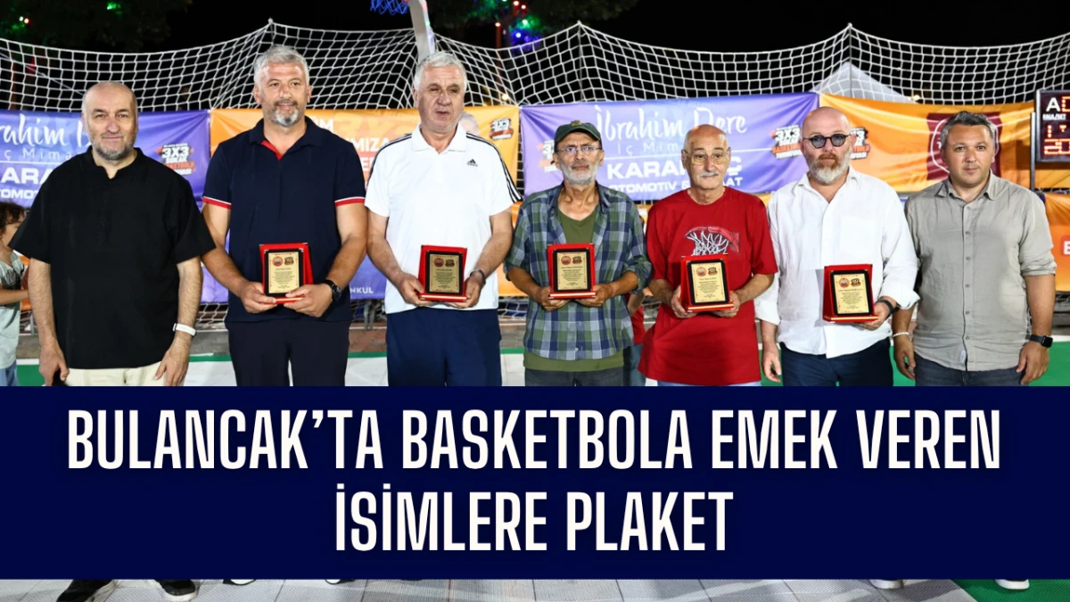 Bulancak’ta Basketbola emek veren isimlere plaket