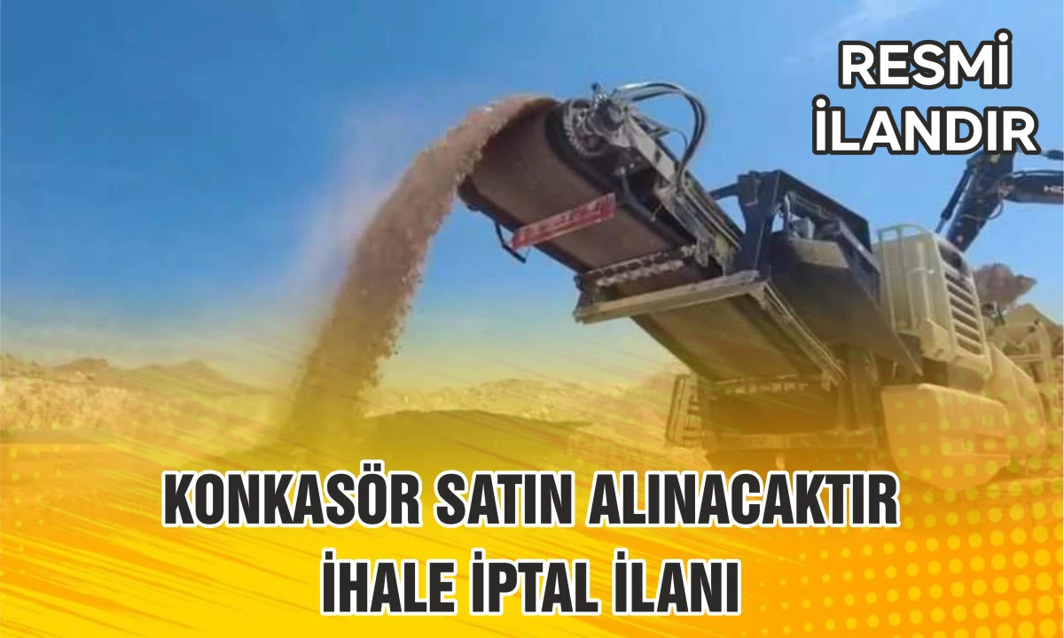 İHALE İPTAL İLANI