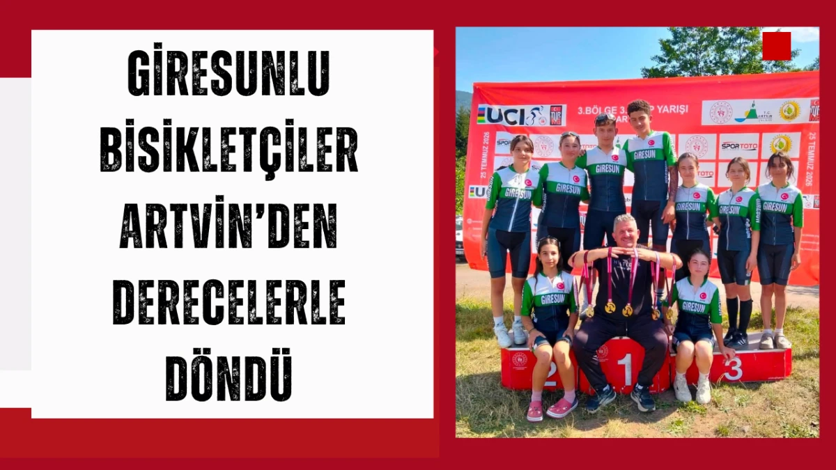 Giresunlu Bisikletçiler Artvin’den derecelerle döndü