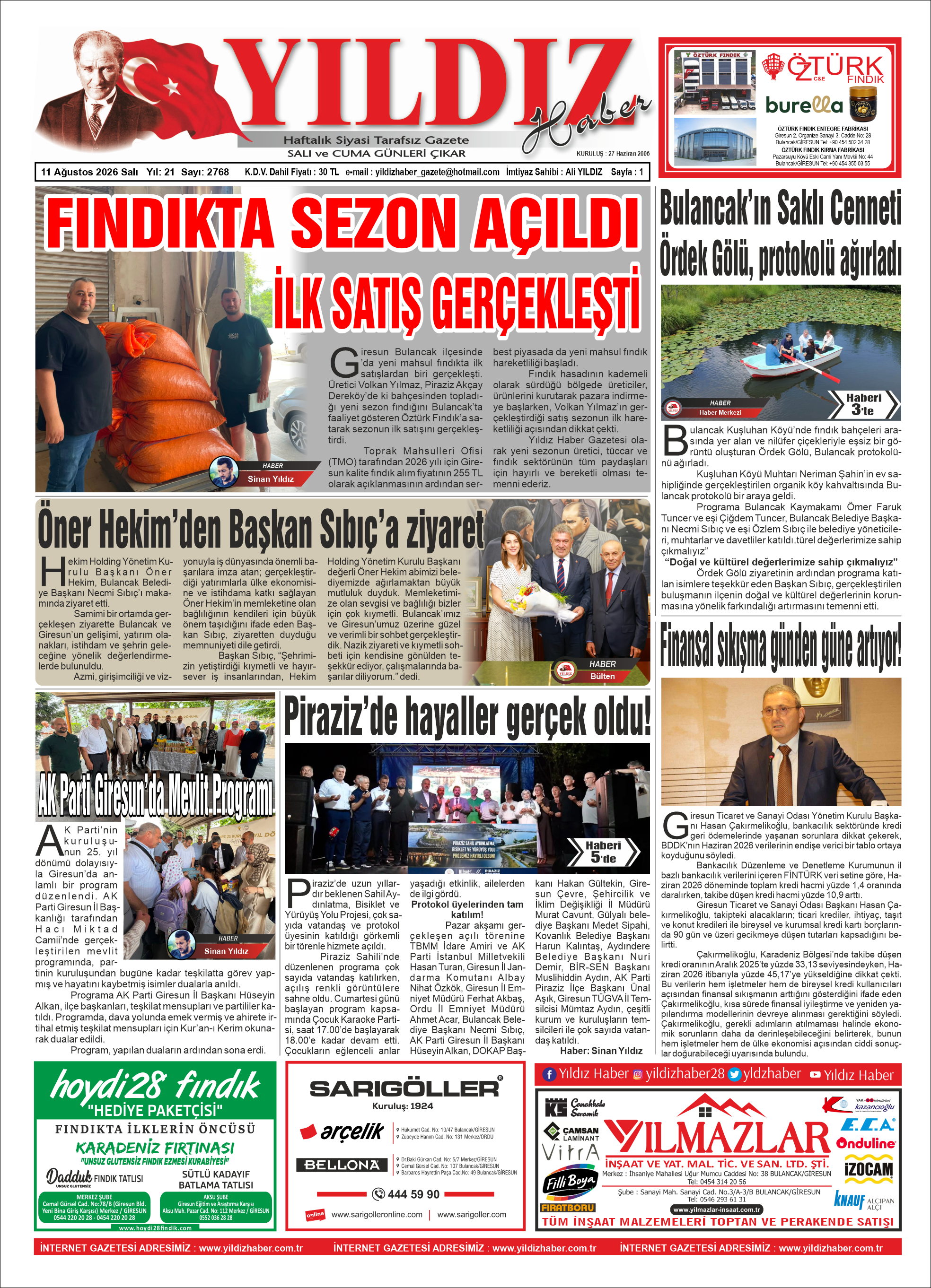 11 AĞUSTOS 2026 SALI