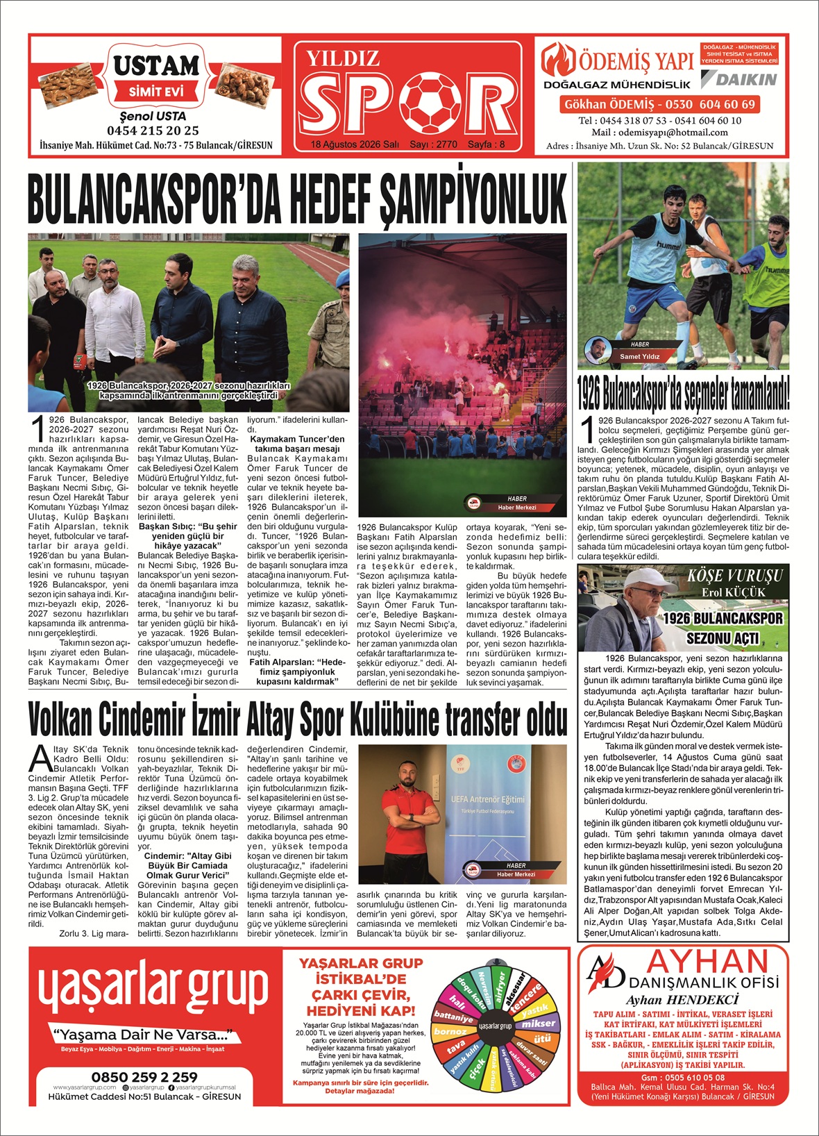 18 AĞUSTOS 2026 SALI — Sayfa 8