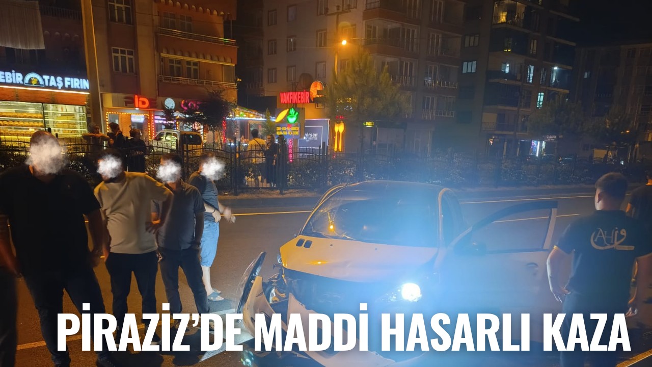 Piraziz’de maddi hasarlı kaza