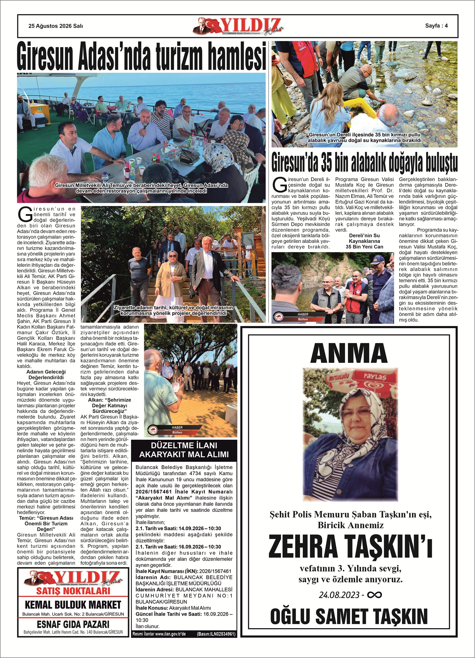 25 AĞUSTOS 2026 SALI — Sayfa 4