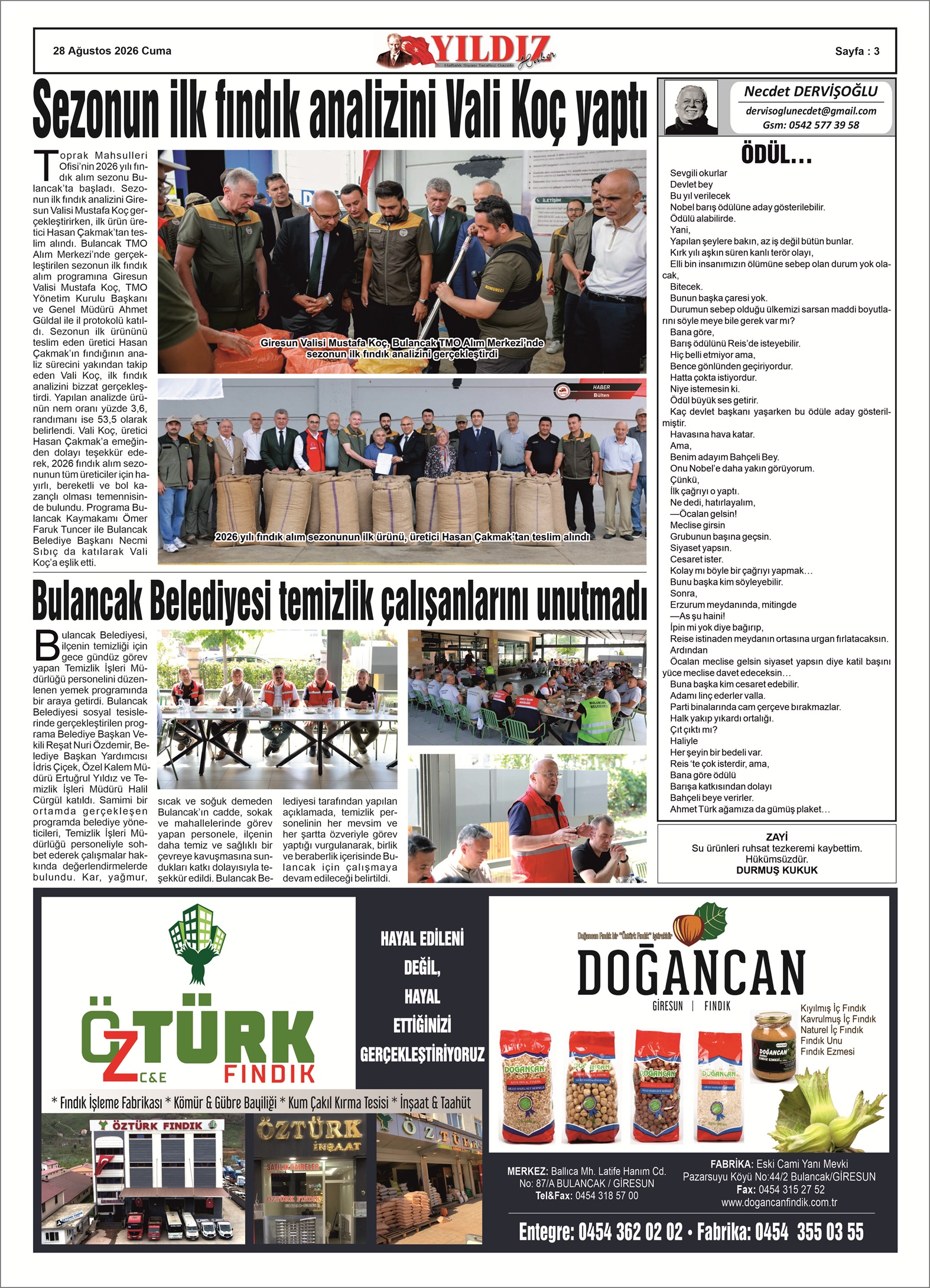 28 AĞUSTOS 2026 CUMA — Sayfa 3