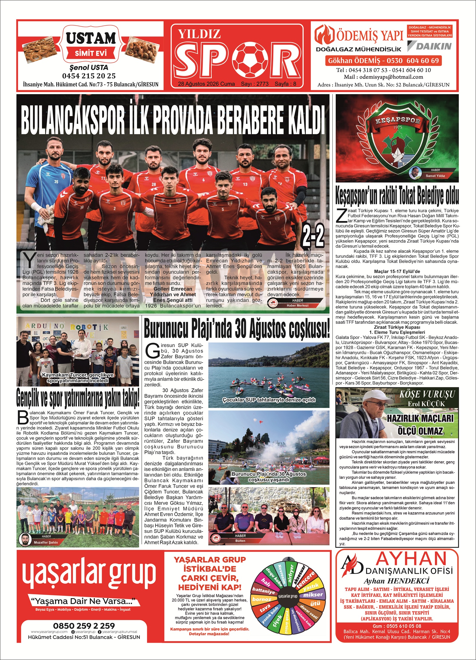 28 AĞUSTOS 2026 CUMA — Sayfa 8