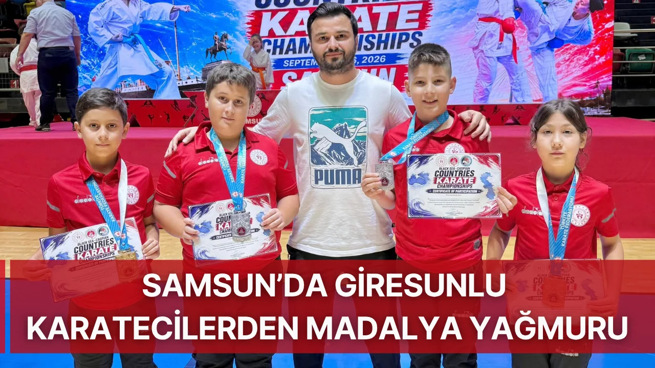 Samsun’da Giresunlu karatecilerden madalya yağmuru