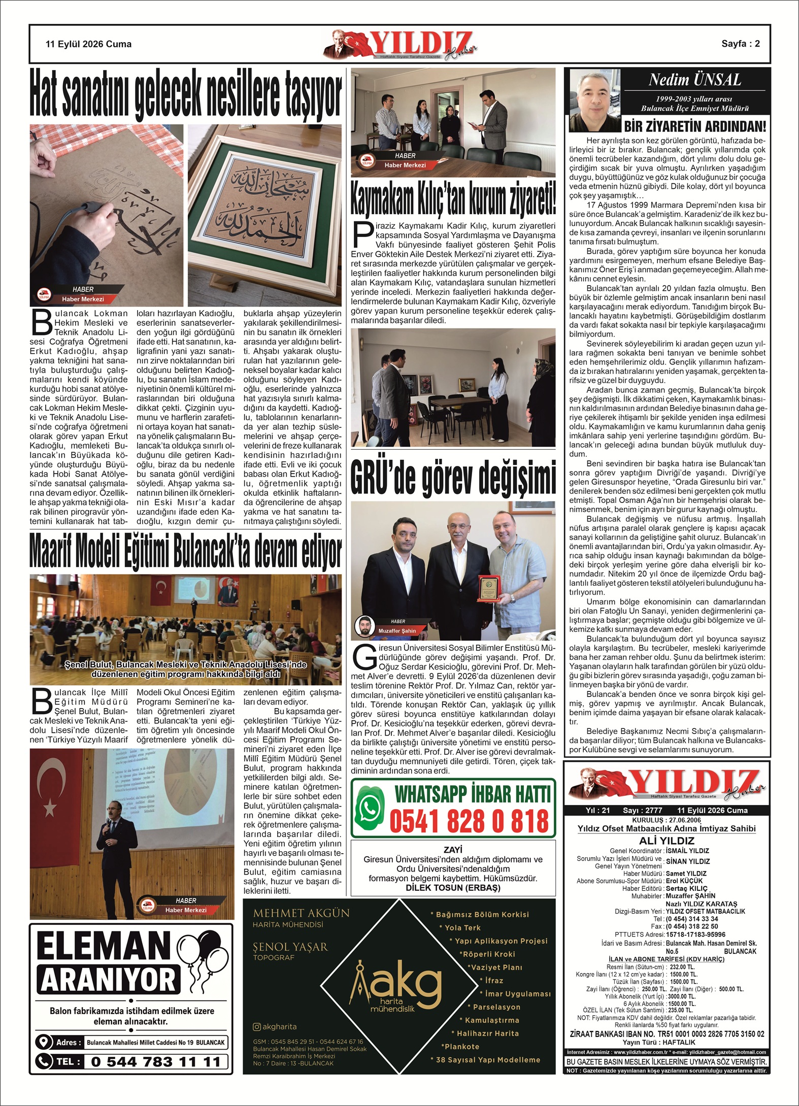 11 EYLÜL 2026 CUMA — Sayfa 2
