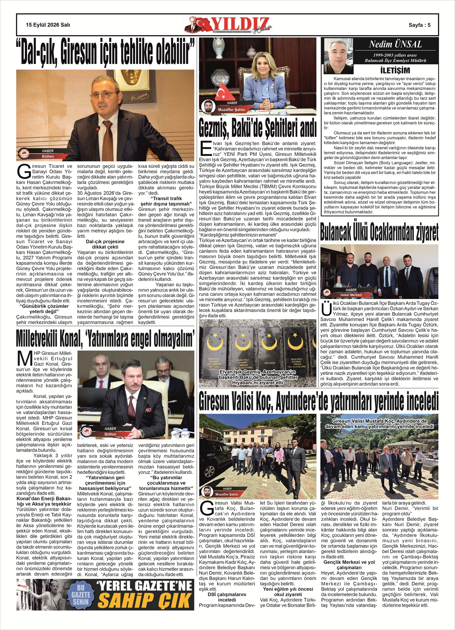 15 EYLÜL 2026 SALI — Sayfa 5