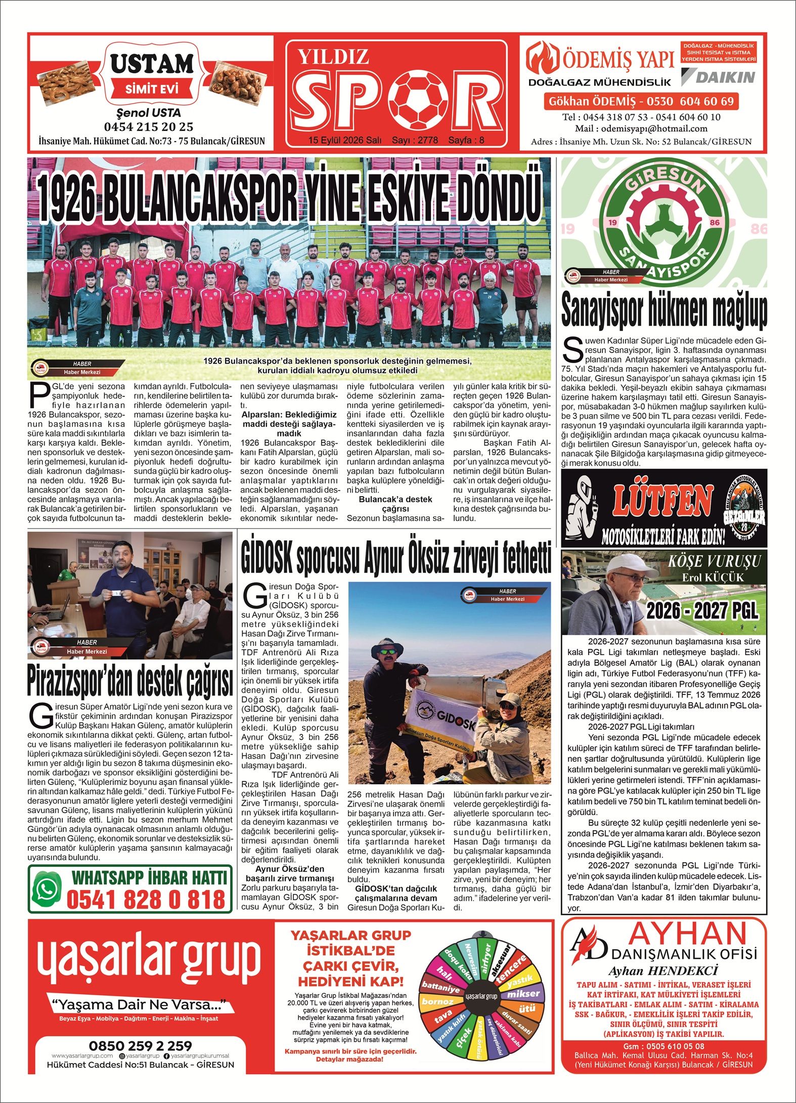 15 EYLÜL 2026 SALI — Sayfa 8