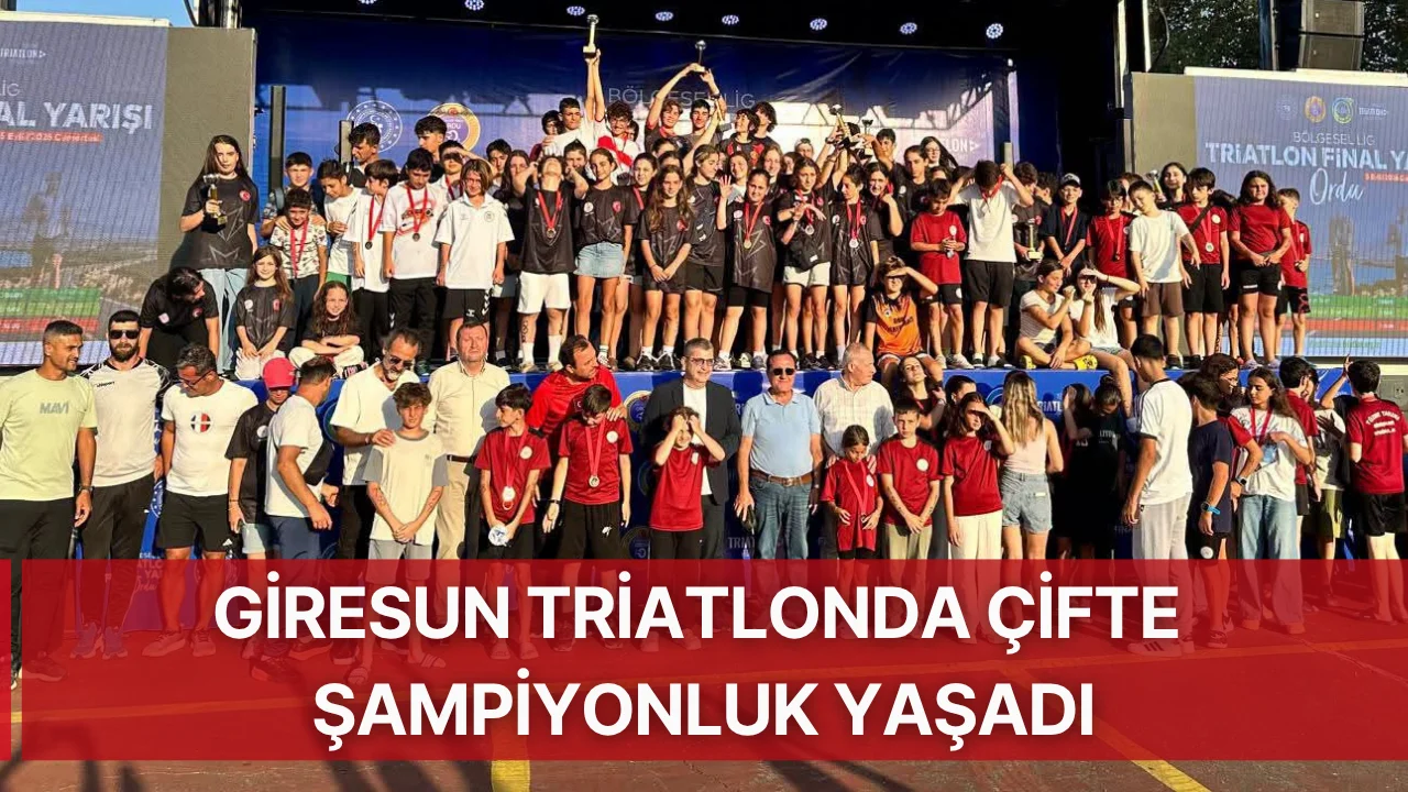 Giresun triatlonda çifte şampiyonluk yaşadı