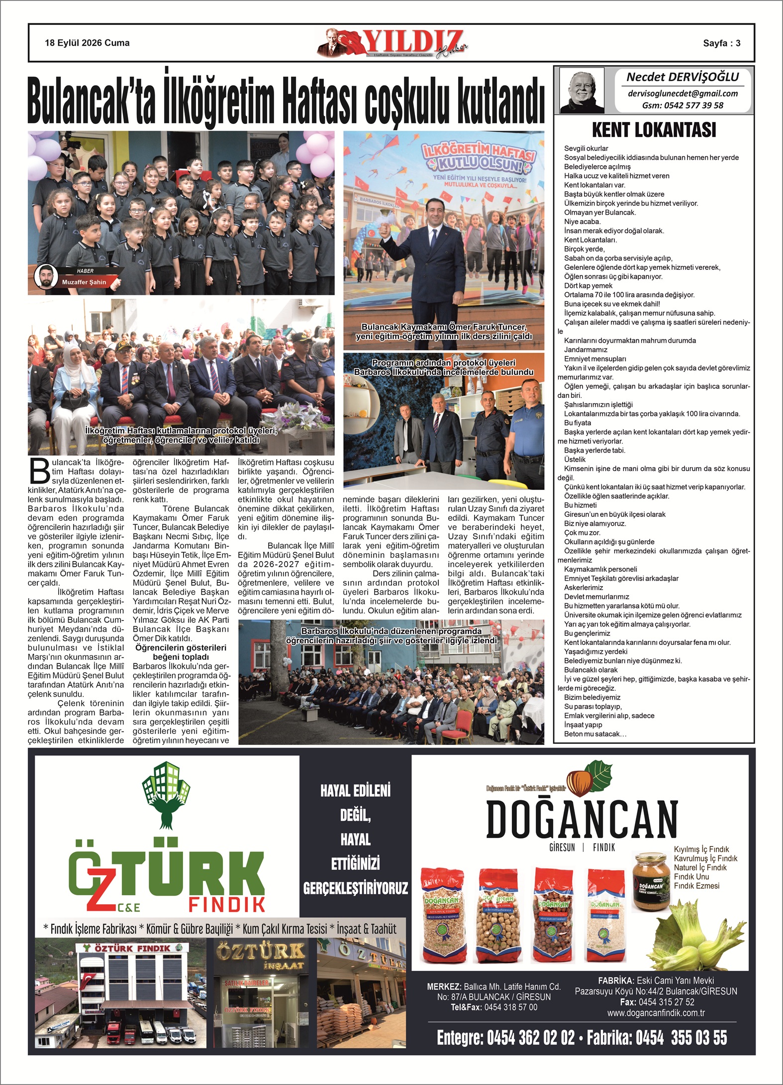 18 EYLÜL 2026 CUMA — Sayfa 3