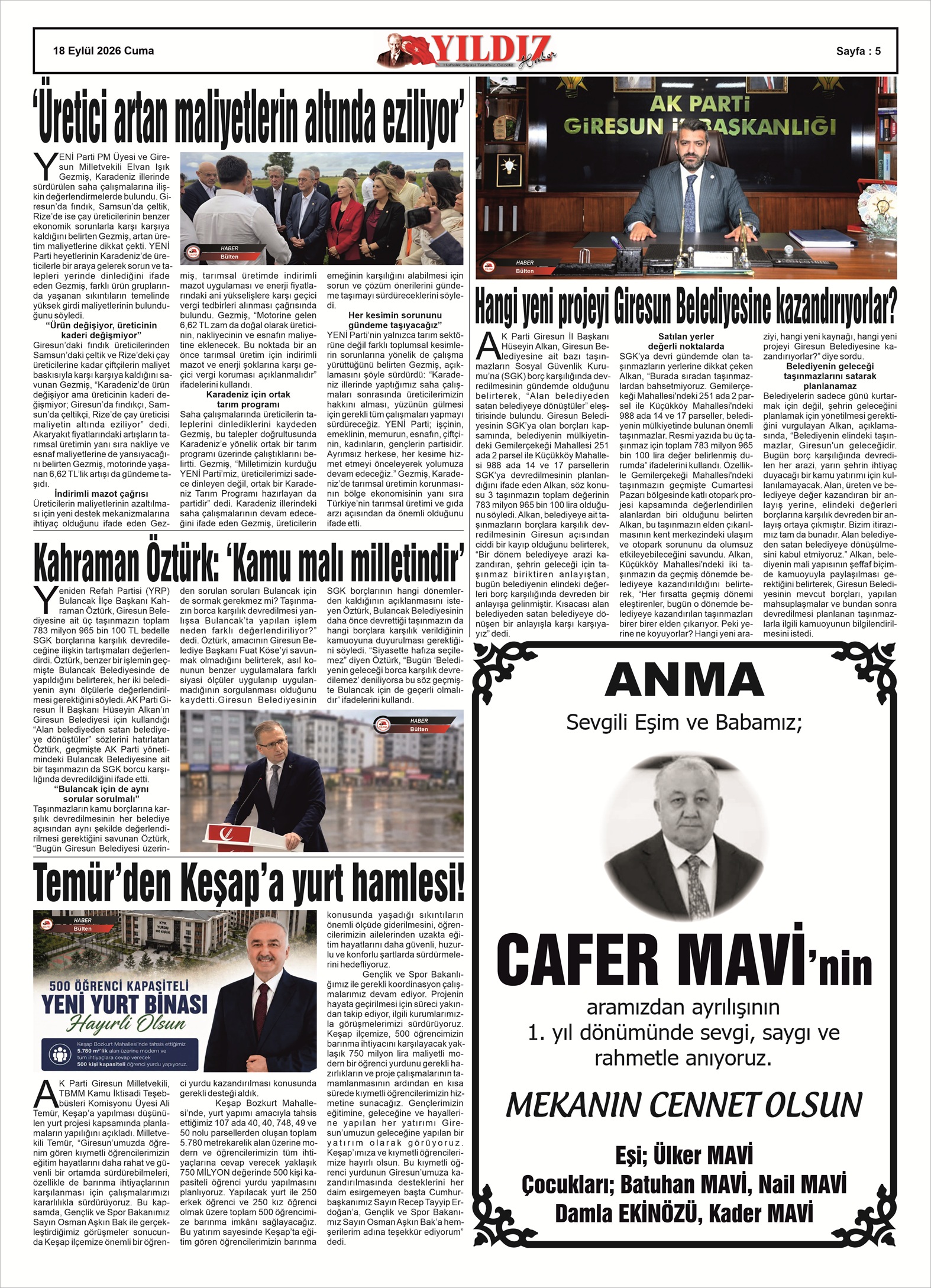 18 EYLÜL 2026 CUMA — Sayfa 5
