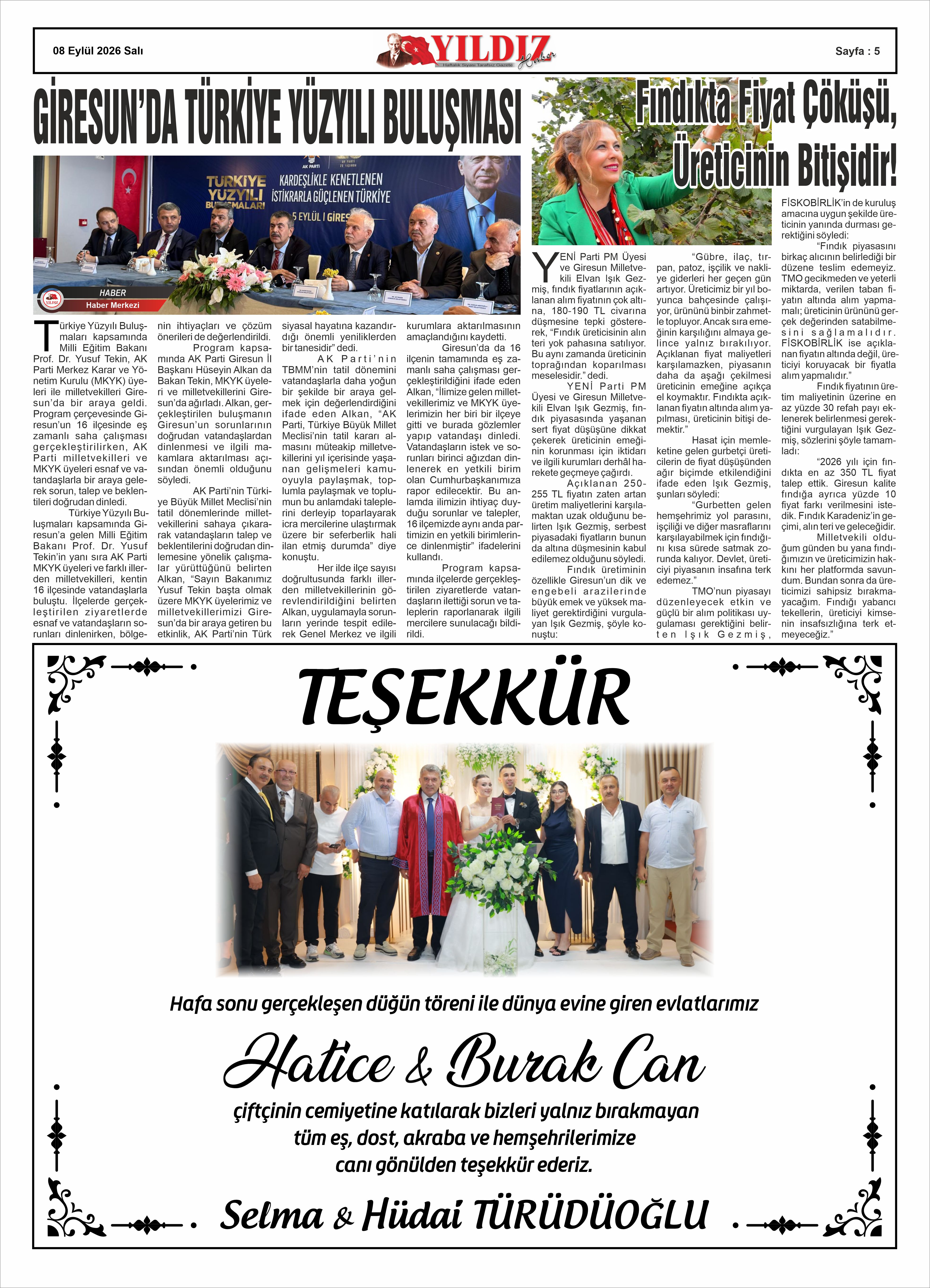 08 EYLÜL 2026 SALI — Sayfa 5
