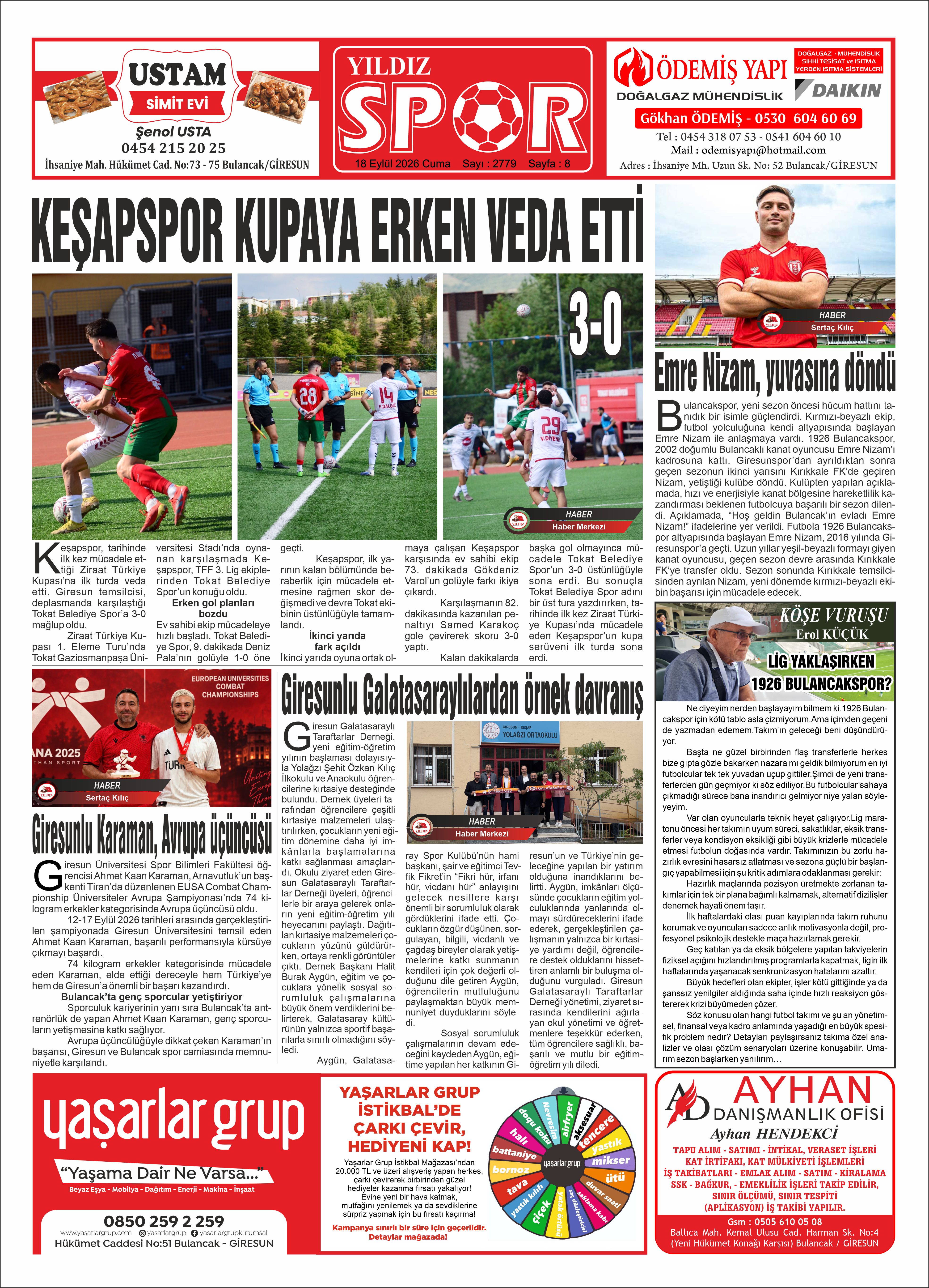 18 EYLÜL 2026 CUMA — Sayfa 8