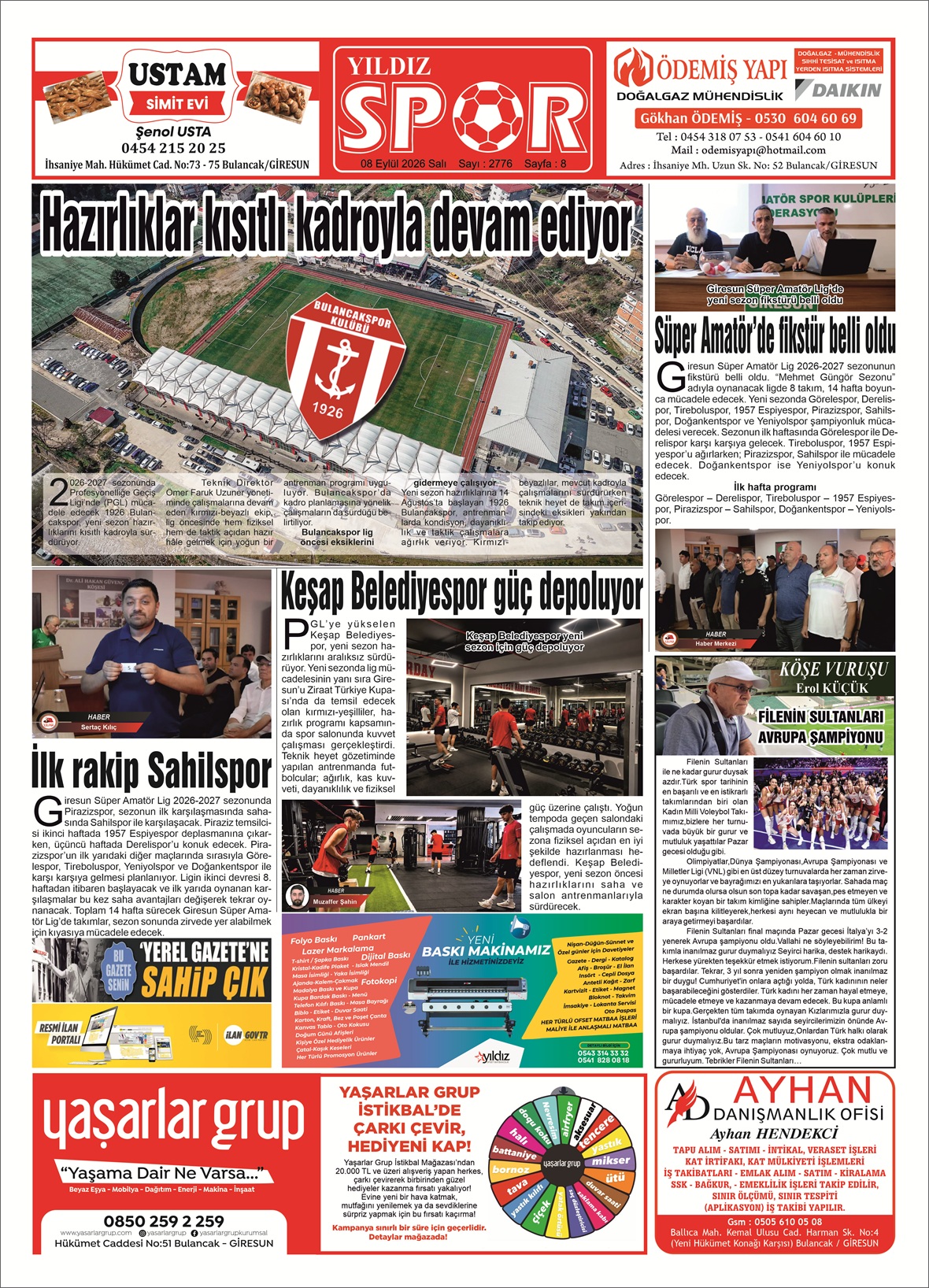08 EYLÜL 2026 SALI — Sayfa 8