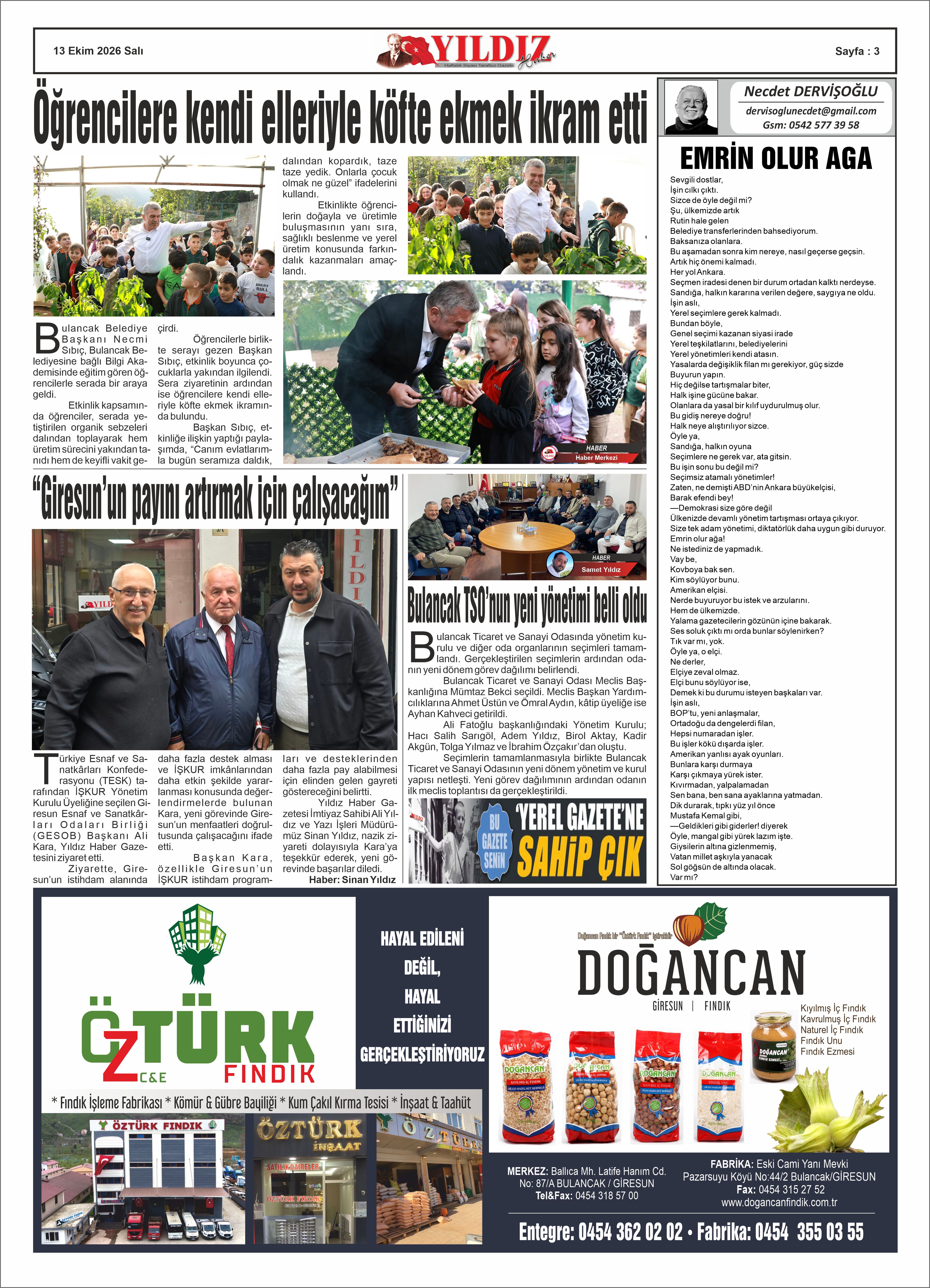 13 EKİM 2026 SALI — Sayfa 3