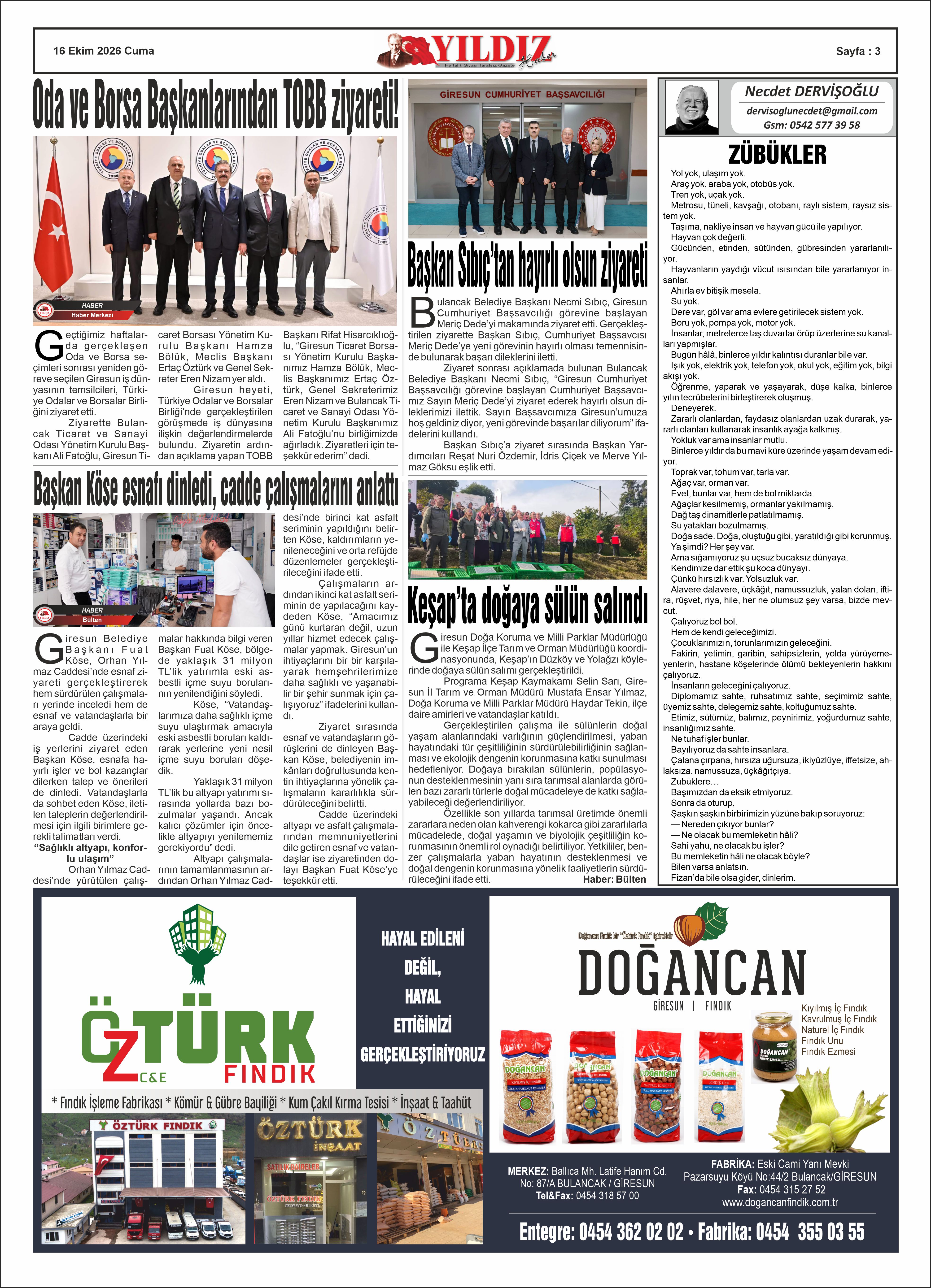 16 EKİM 2026 CUMA — Sayfa 3