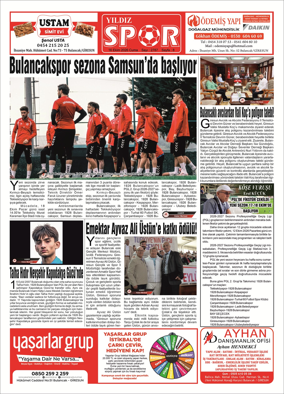 16 EKİM 2026 CUMA — Sayfa 8