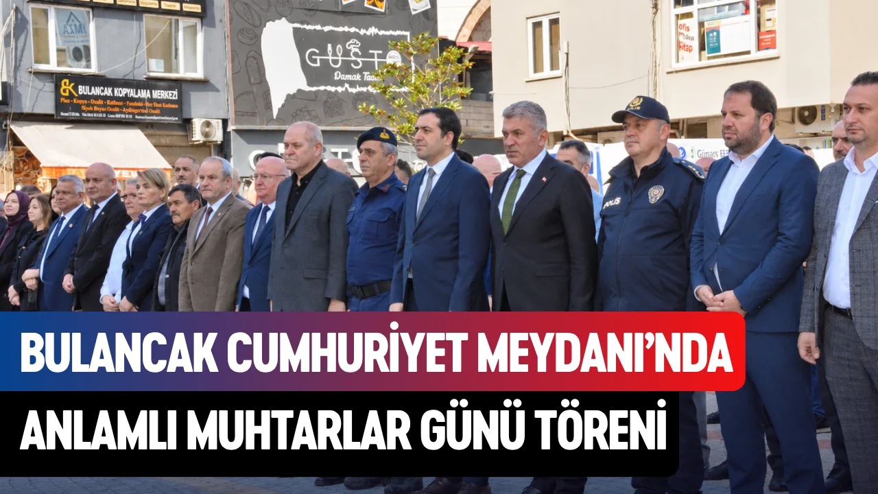 Bulancak Cumhuriyet Meydanı’nda anlamlı Muhtarlar Günü töreni