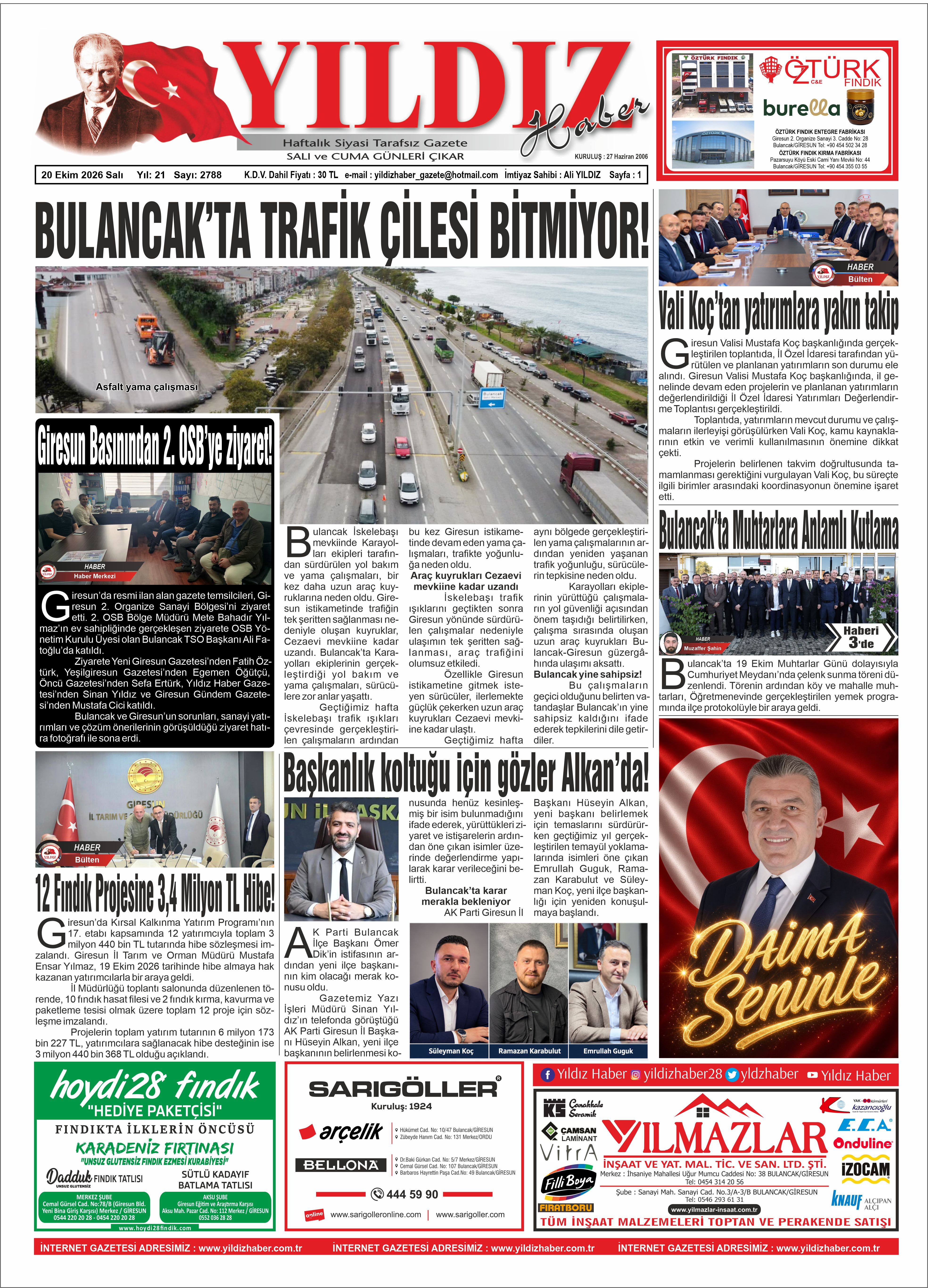 20 EKİM 2026 SALI