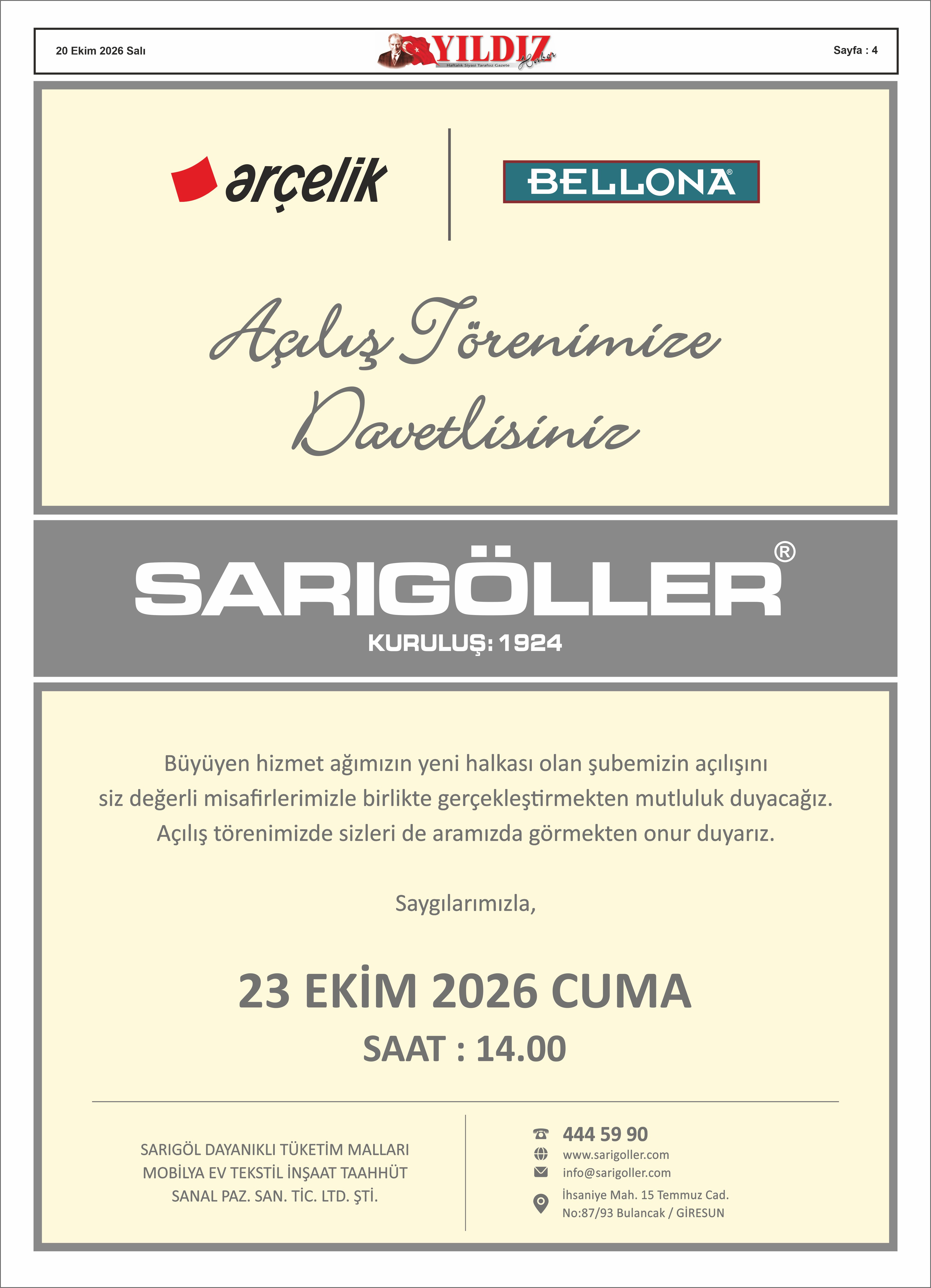 20 EKİM 2026 SALI — Sayfa 4