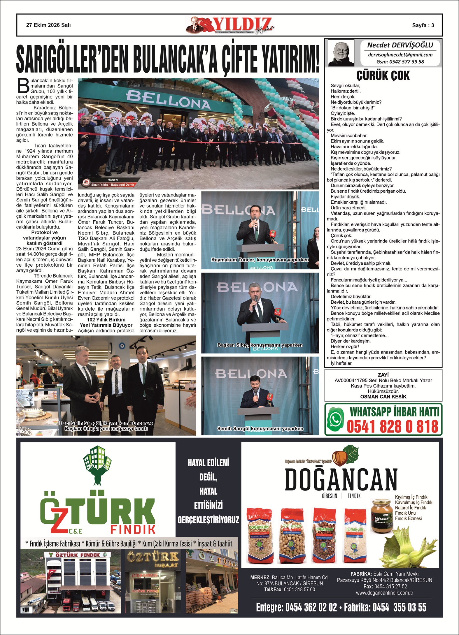 27 EKİM 2026 SALI — Sayfa 3