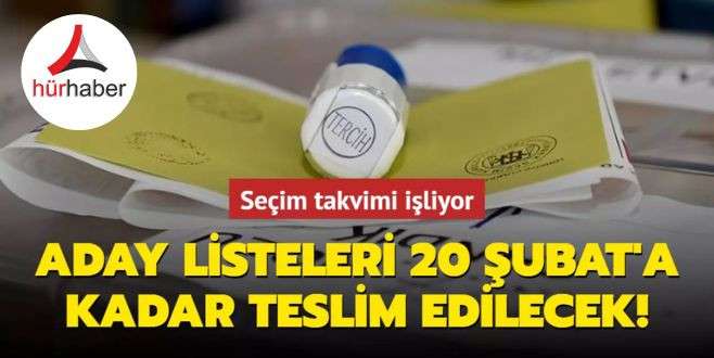 Seçim takvimi işliyor! Aday listeleri 20 Şubat'a kadar teslim edilecek
