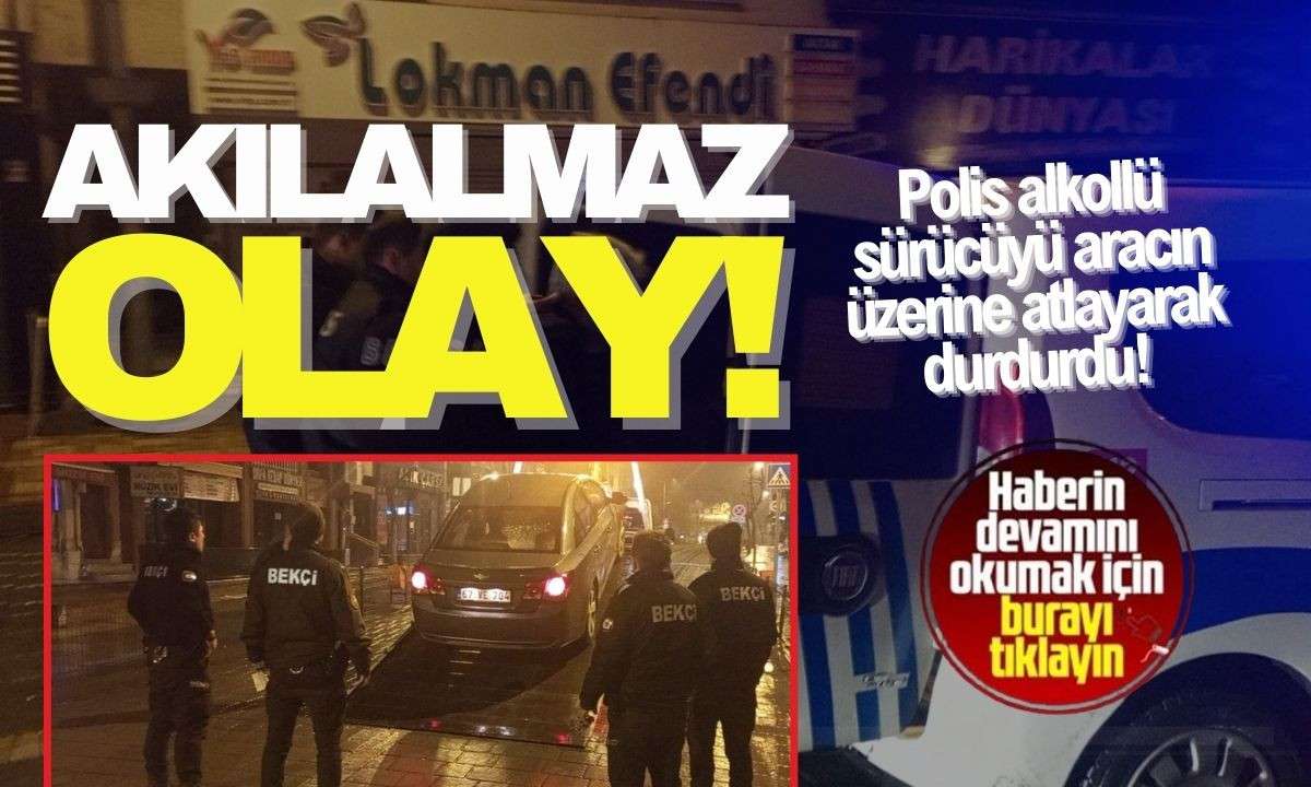 Alkolün dozunu kaçıran sürücü ortalığı birbirine kattı!