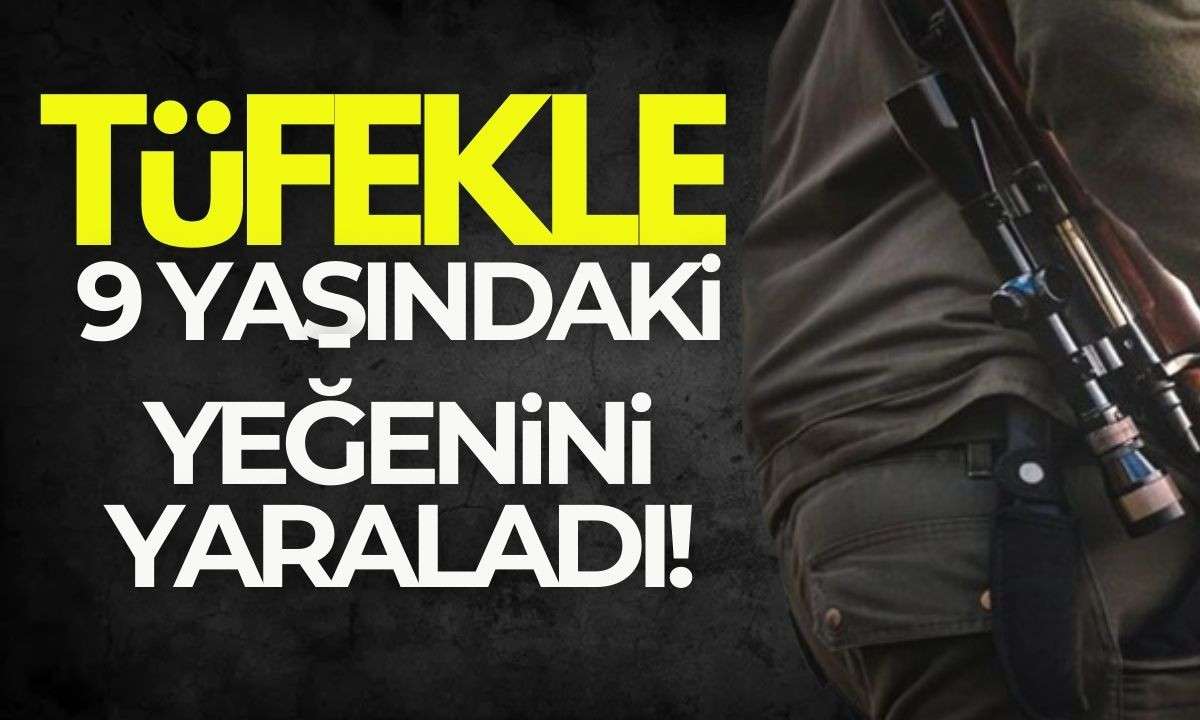 Tüfekle 9 yaşındaki yeğenini yaraladı!