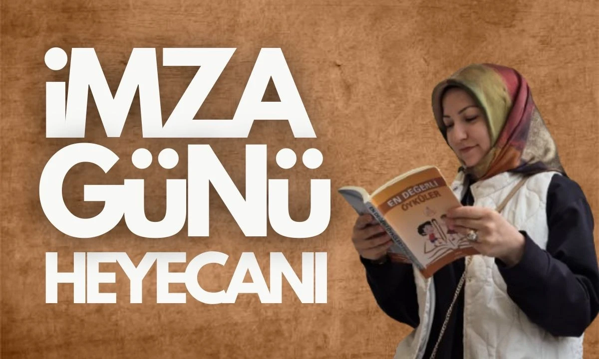 Küçük yazarların imza günü heyecanı