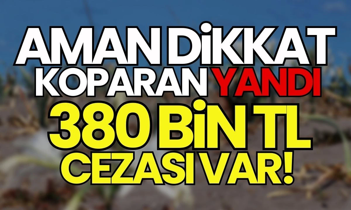 Koparan yandı!  380 bin TL Cezası var