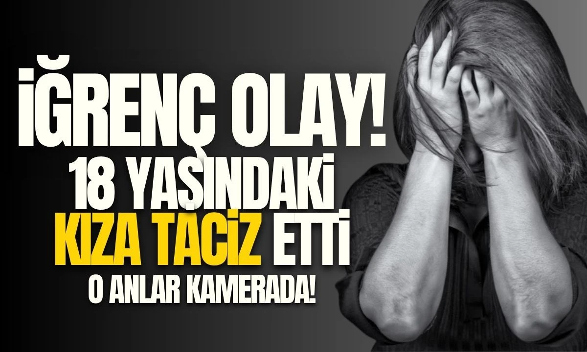 18 Yaşındaki kıza taciz etti: O anlar kamerada! 