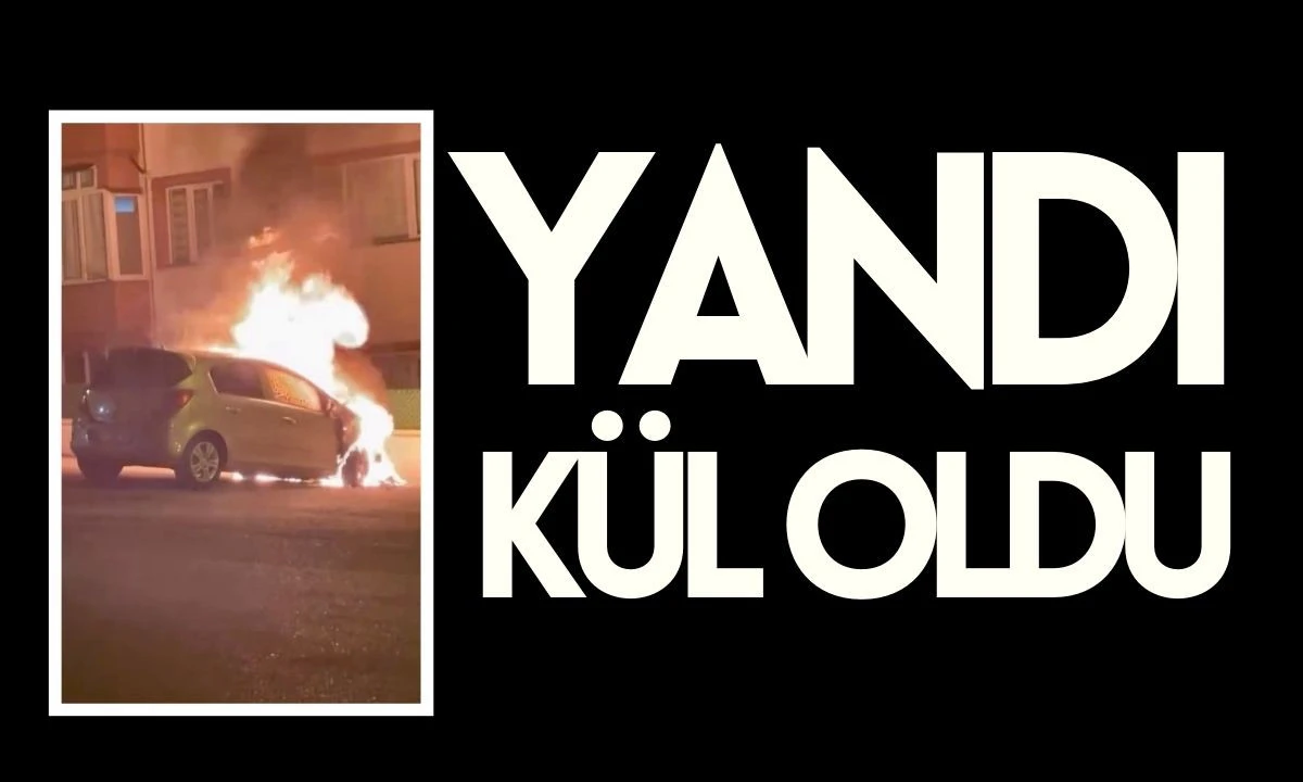Otomobil çıkan yangında kullanılamaz hale geldi.