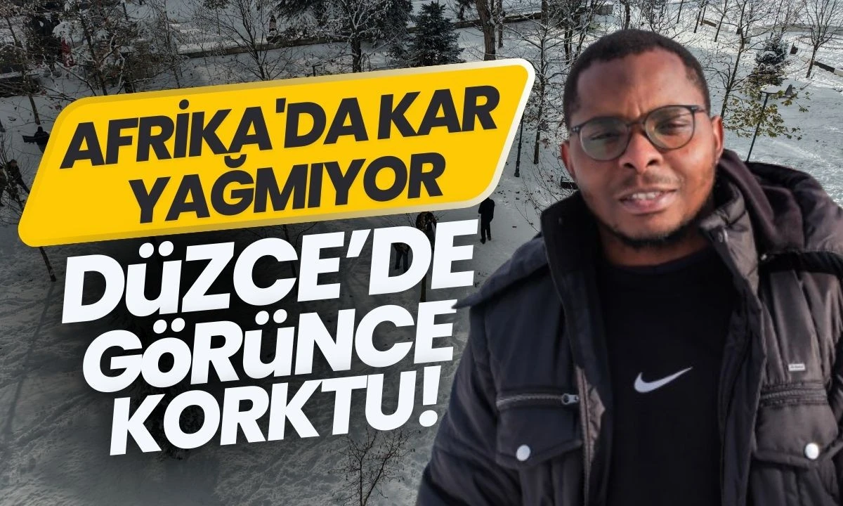 Afrika'da kar yağmıyor: Düzce'de göürnce korktu 