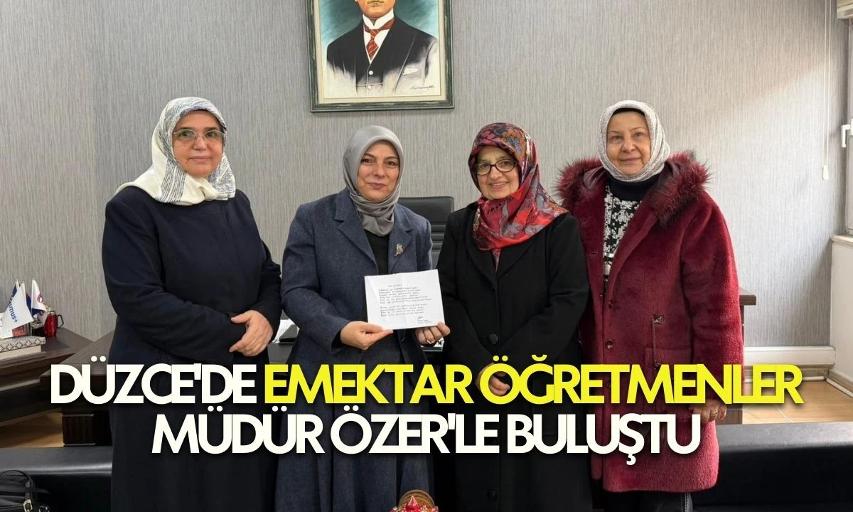 Düzce'de Emektar Öğretmenler Müdür Özer'le Buluştu