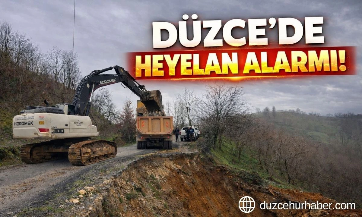 Düzce’de Heyelan Alarmı! Koçar Köyü Yolu Acil Müdahaleyle Açıldı