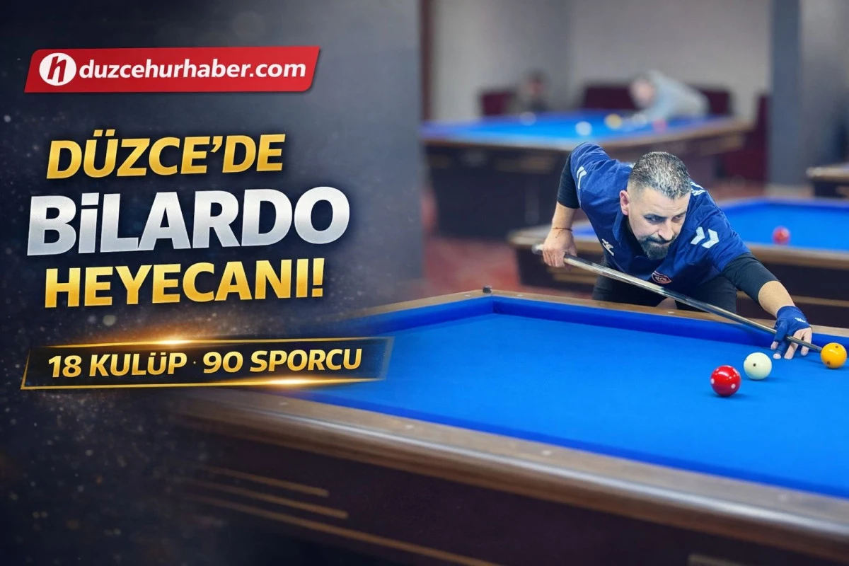 4 İlden 90 Sporcu Düzce’de Yarıştı! Bilardo Ligi Nefes Kesti