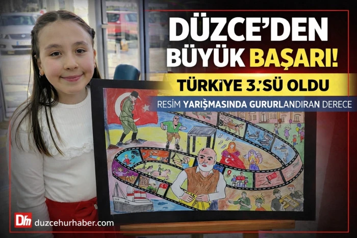 Düzceli öğrenci Türkiye üçüncüsü oldu! Büyük gurur yaşattı