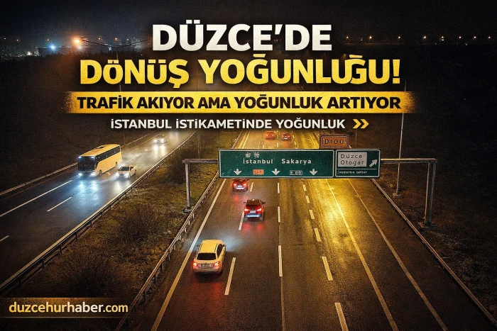 Düzce Trafik Durumu 21 Mart 2026: Otoyolda Akıcı Yoğunluk Devam Ediyor