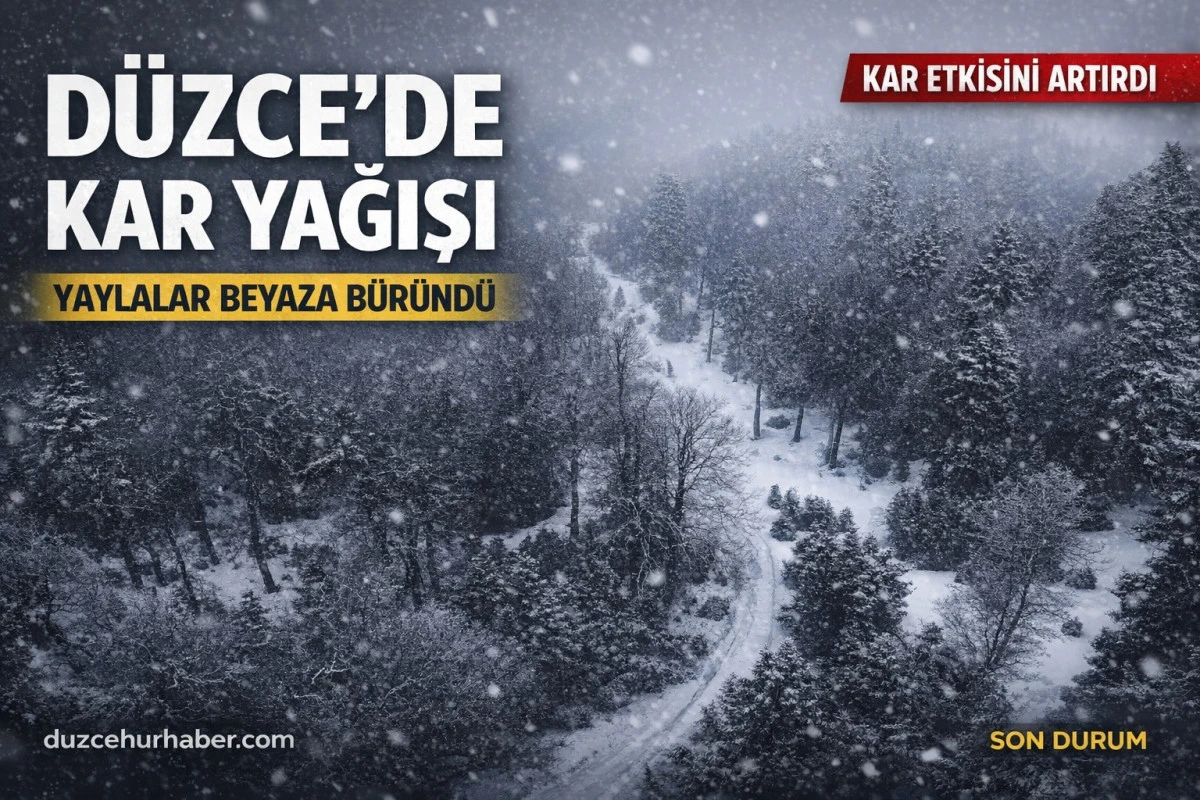 Düzce’nin Yüksek Kesimlerinde Kar Kalınlığı 1 Metreye Ulaştı
