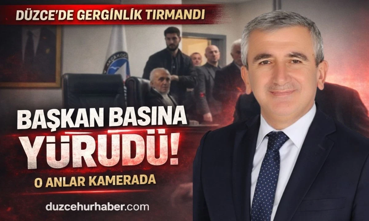 Akçakoca’da Meclis Karıştı! Fikret Albayrak Basın Mensubuna Saldırma Girişimi Kamerada